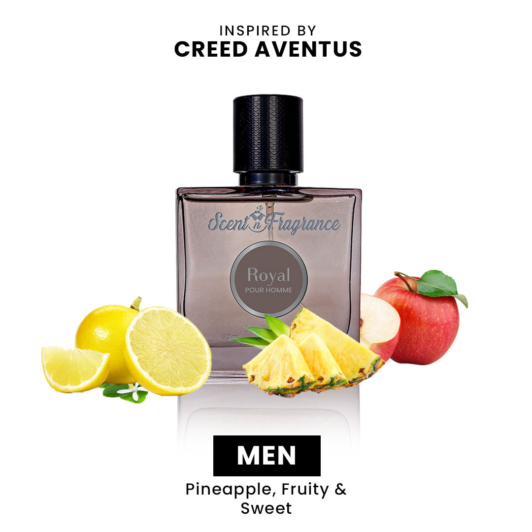 Royal Inspired By Creed Aventus | Scent & Fragrance Designer Perfumes Impressions | Shop Designer Perfume Impression Online Now